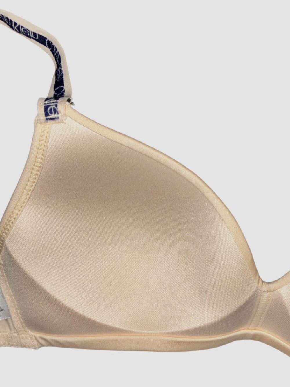 32A*Calvin Klein*NWOT*Beige-Colored Lined Bra--Calvin Klein Print Straps - Picture 7 of 9